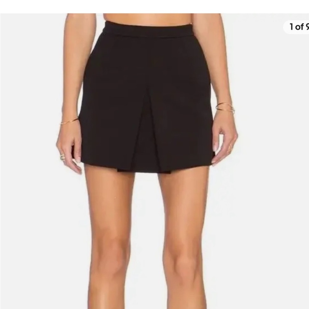 Vince high waisted mini skirt, black, size 2